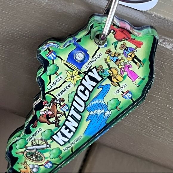 Vintage Acrylic Kentucky Keychain 90s - Picture 5 of 5